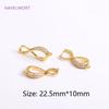 18K Gold Plated Pearl Clasps Fastener DIY Jewelry Accessories Inlaid Zircon Pearl Clasps Connectors For Necklace Making Findings