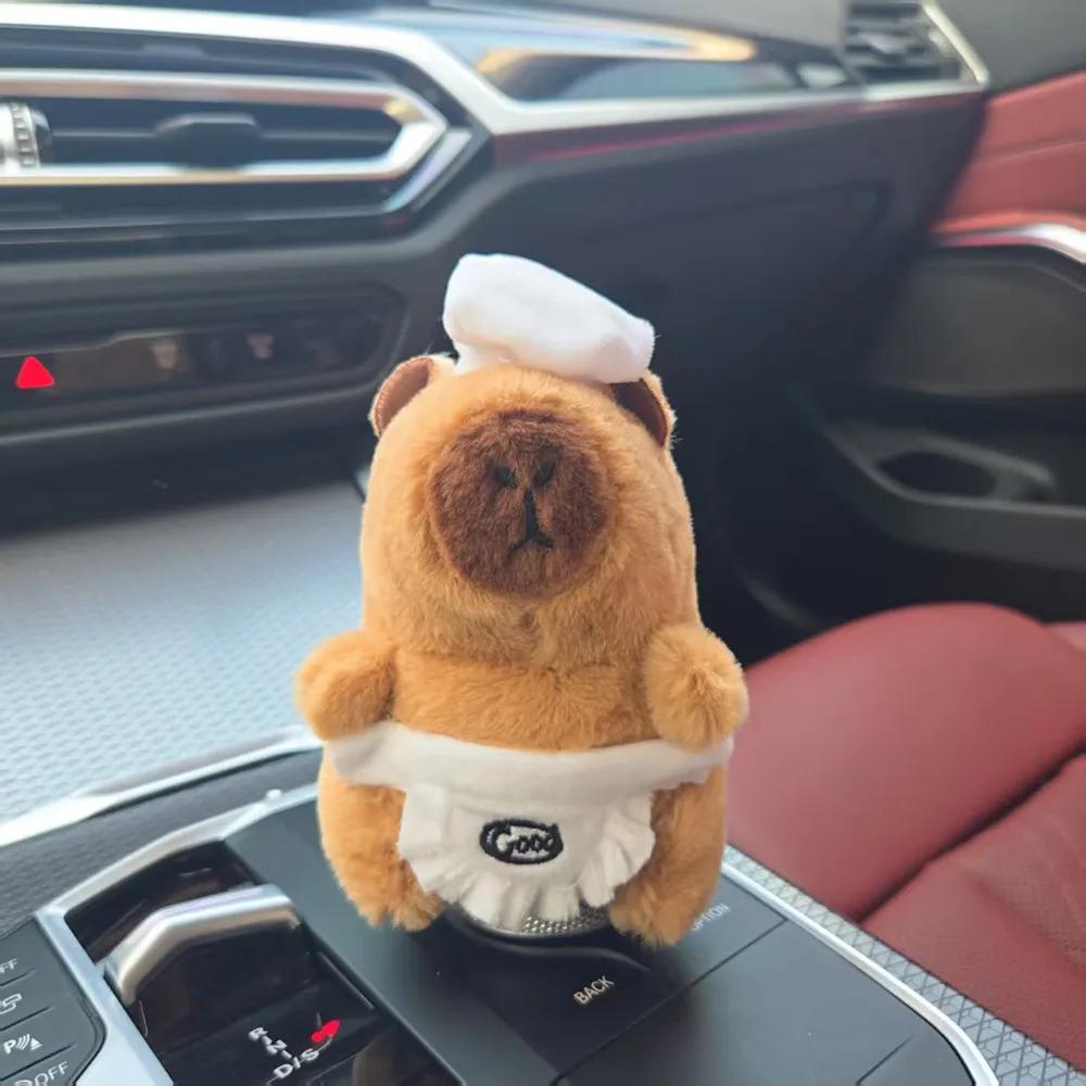 Chef Capybara Plush Keychain Cartoon Cute Food Series Bread French Fries Capybara Doll Bag Pendant