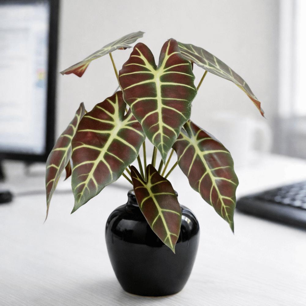 Realistic Artificial Peacock Leaf Plant Lifelike Decorative Plant Fake Green Plant  Home Decor