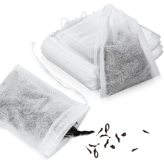 30 Pcs Spice Bags for Cooking, 4 x 3 Inch Muslin Bags with Drawstring Reble Empty Tea Sachet Bag Cheese Cloth Bag for Cooking Soup Loose Leaf Tea