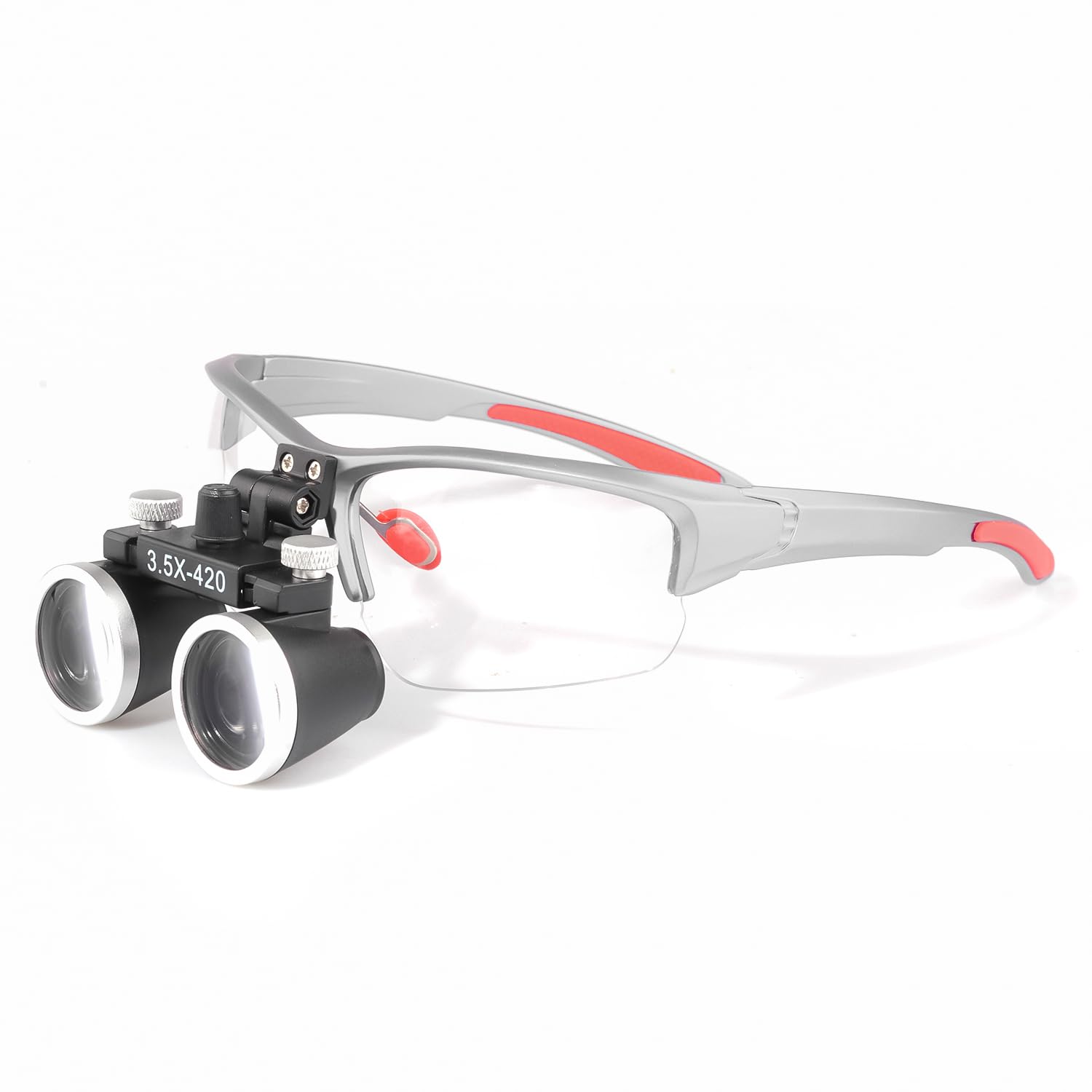 

Kurtvenid Magnifier Binocular Loupe Dual Use Adjustable Interpupillary Distance Removable 3.5x 3.5X DY-117-3.5X (Silver) срібний