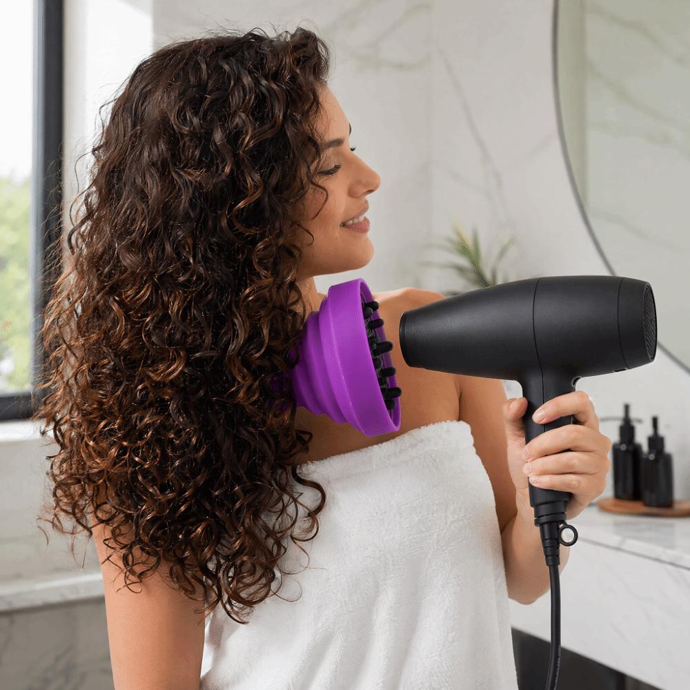 Silicone Material Hair Dryer Diffuser Portable Collapsible Diffuser Attachment  For Curly Hair