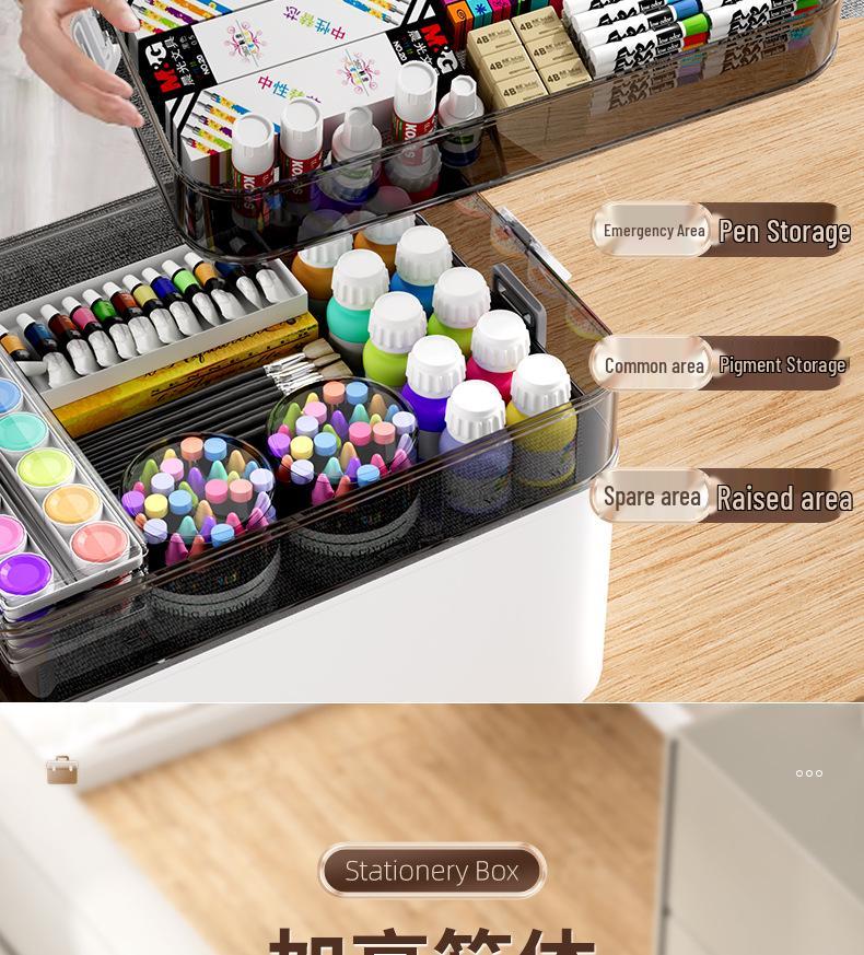 Portable Multifunctional Art Painting Toolbox: Multi-layer Plastic Storage Case for Watercolor, Chinese Painting Pigments, and Pencils