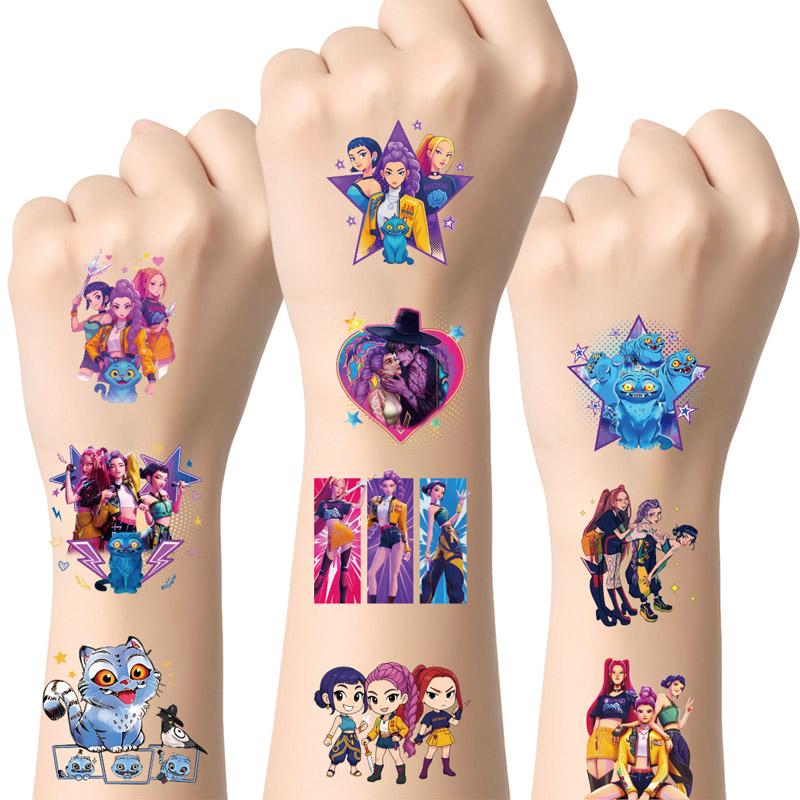 50pcs/set Cartoon Kpop Demon Hunters Rumi Kang Temporary Tattoo Sticker Rumi Tattoo Sticker Demonizing For Party Gifts