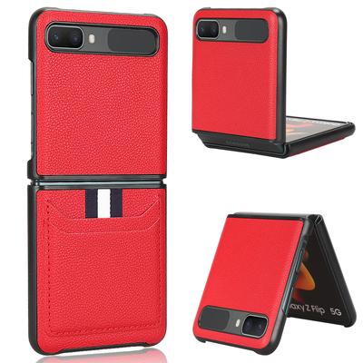 Pro Samsung Z Flip4 Protiskluzový kožený skládací kryt na mobil Samsung Galaxy Z Flip 4 5g Flip3 Flip 3