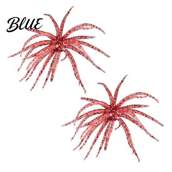 Gerçekçi Balık Yemleri 2 Adet Biyonik Deniz Kestanesi Yem, 11cm/10g Yüzen Üst Su Yapay Esnek TPE Yem, Tatlı Su Tuzlu Su İçin Tüylü Yumuşak Yem