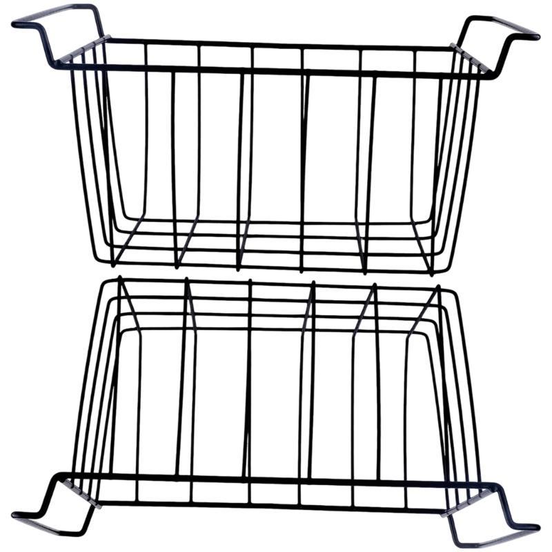 Metal Grids Refrigerator Baskets Corrosion Resistant Kitchen Organization Tool