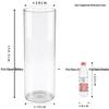 Large Transparent Anti-Drop Flower Vase for Lucky Bamboo - Plastic Imitation Glass Hydroponic Container