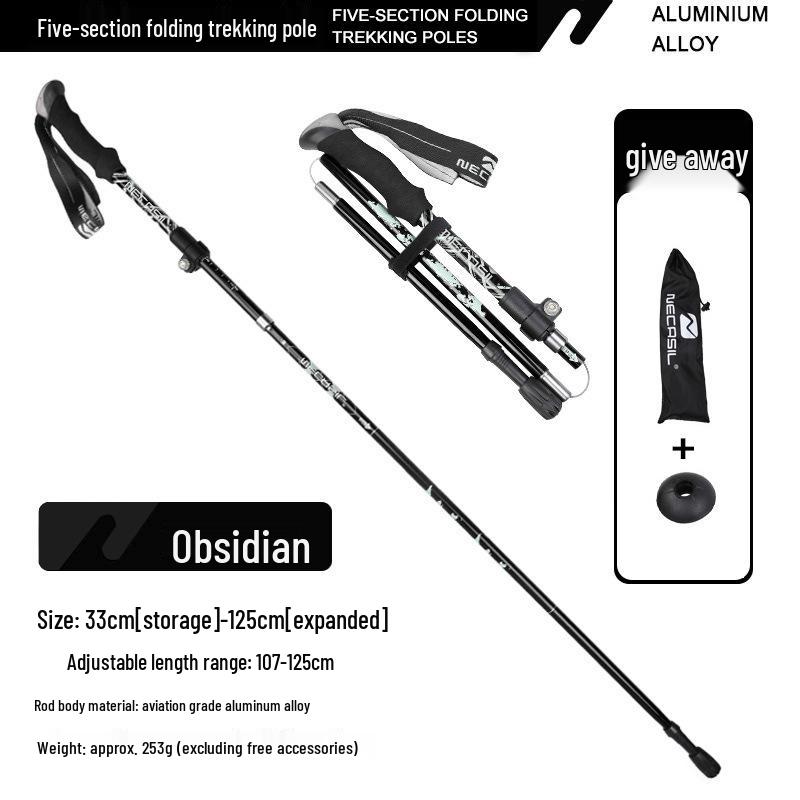 Aluminum Telescopic Hiking & Trekking Poles, Folding Walking Sticks N82