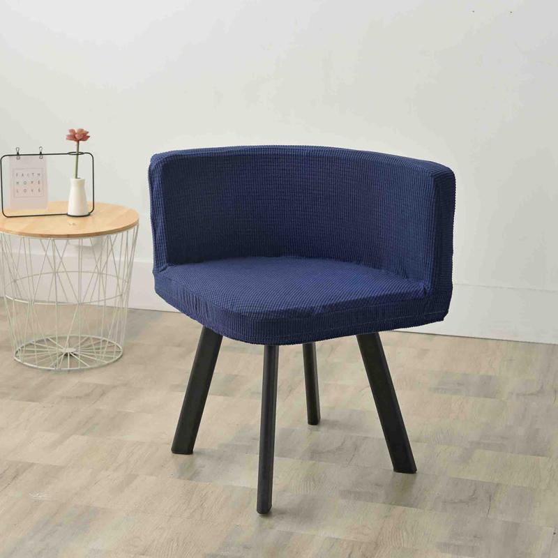 Треугольный чехол на стул Эластичный Полностью обернутый Изогнутый Утолщенный Моющийся Интегрированный с спинкой Домашний Ресторан Полукруглый Чехол на табурет синий 1390₽