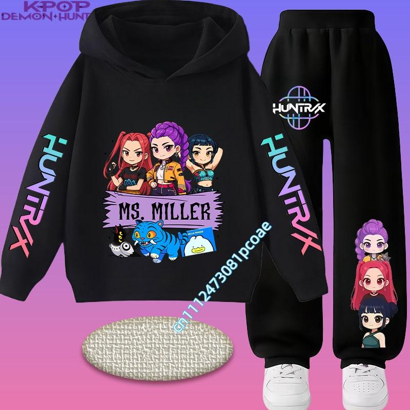 Movie Korean Style Sets Children Hoodies Pullover Sweatshirt Trucksuit Cartoon Girls Boy Kids Clothes