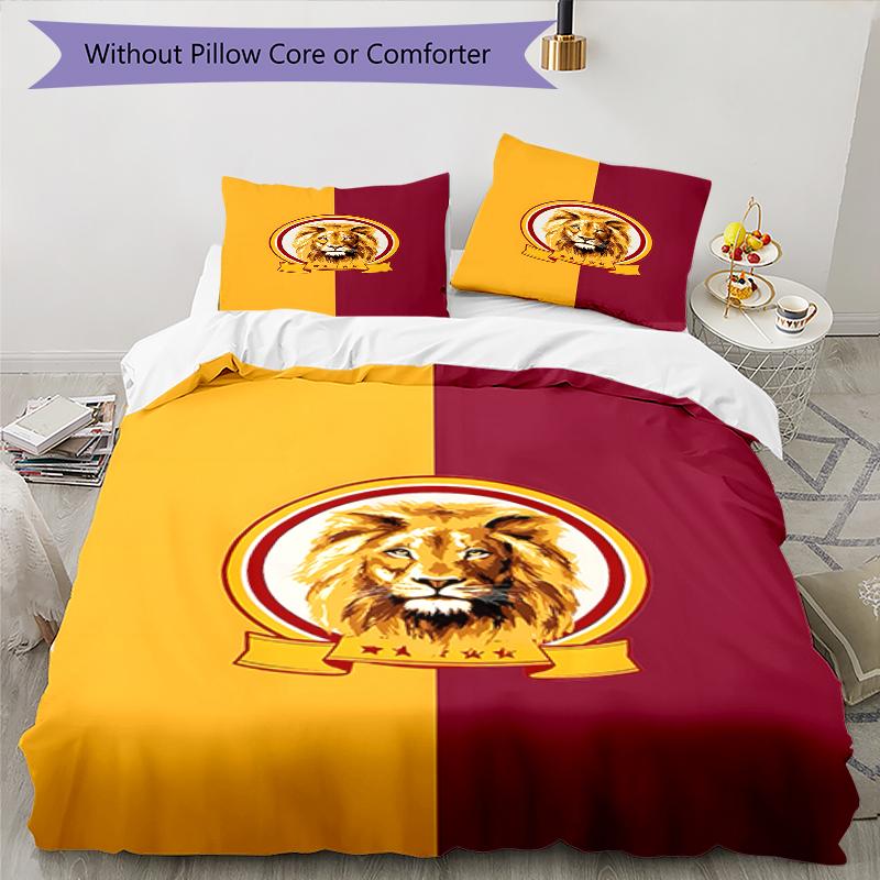 3pcs Football Team (2) Design Cover Set - HD Printed Bedding with 1 Cover and 2 Pillowcases - Perfect for Home and Dorm Decor