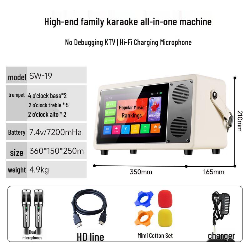 SAST All-in-One Home Karaoke System SW-19 CN plug (adapter included) (CN version)