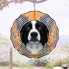 Open-1pc Garden Edge Shepherd Pattern 2D Mandala Wind Chime - Rotating Art Decor, Suitable for Gardens, Courtyards and Home Decoration