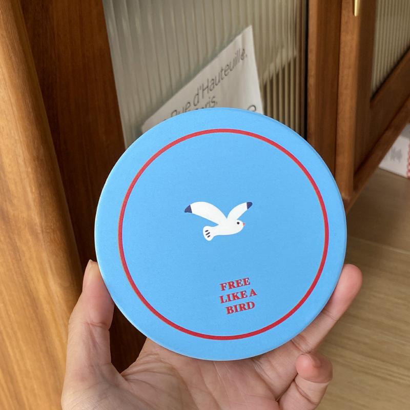Premium Sense Niche Blue Bird Ceramic Coaster, Free Suction Coaster Like A Bird