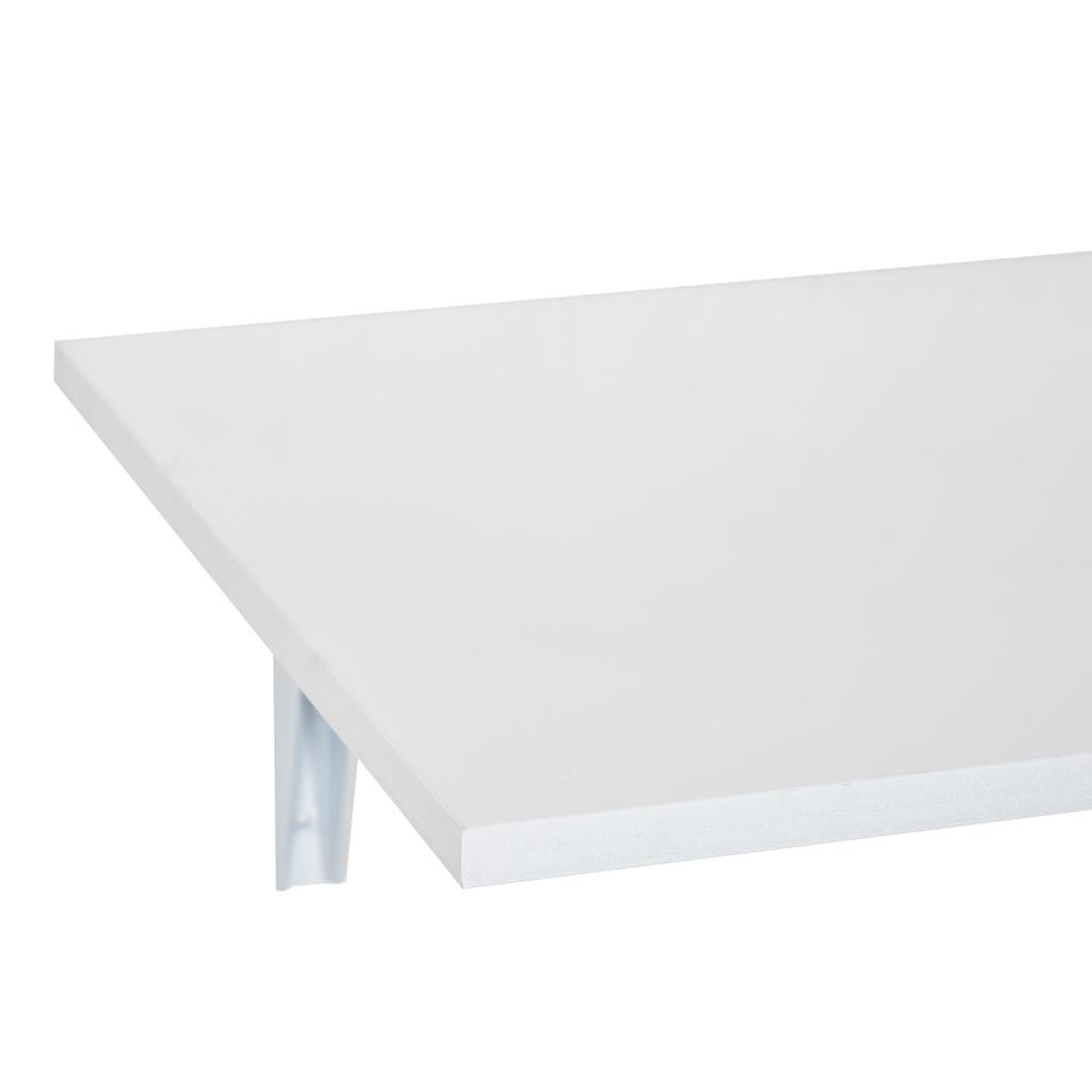 Wall-Mounted Folding Table Wooden Drop-Leaf Wall Table Space-Saving for Kitchen Dining Room Bedroom 60x40x20 cm White