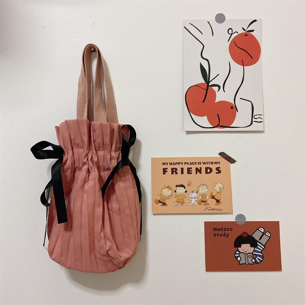 Fabric Soft Contemporary Tote Bag With Drawstring Closure Available In Stylish Colors Travel For