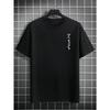 European Size Men's Short Sleeve T-Shirt - Japanese Kanji & Kana Language Design, Casual Round Neck Tee, Machine Washable  Shirt for Spring Summer