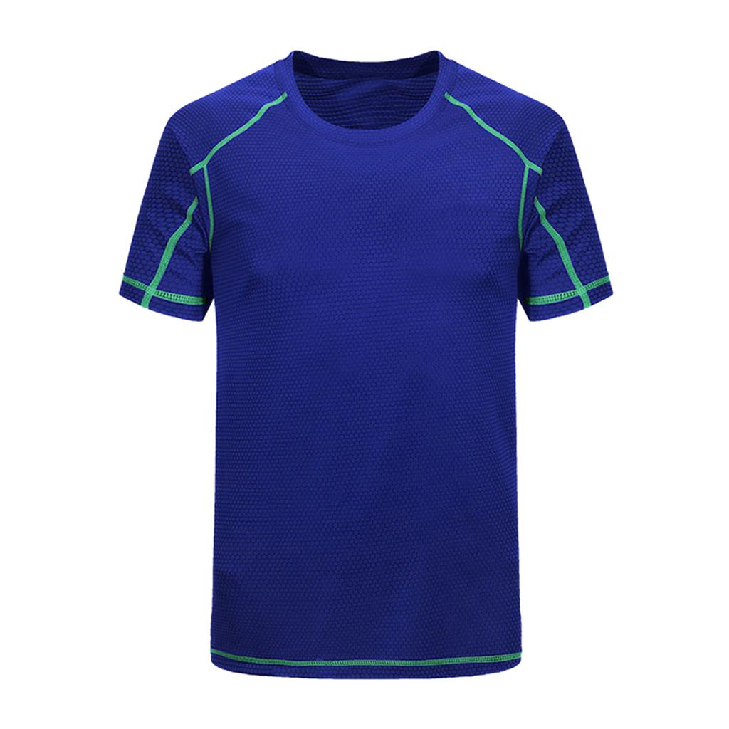Athletic Men's Performance Short Sleeve T-Shirt Male's Breathable Ice-silk Quick-drying Running Sports Top
