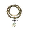 Chinese Green Sandalwood Multi-circle Bracelet Female Wenwan Sandalwood Bead Holding Rosary Male