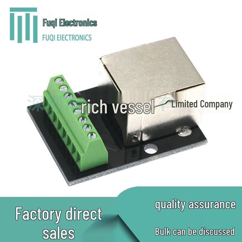 RJ45 Female Socket to 2.54mm Terminal Block Adapter Board