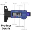 Digital Tyre Tread Depth Gauge Multipurpose Car Tread Depth Tester Tool for Safe Auto Tyre Tread Monitoring Tyre Wear Detection