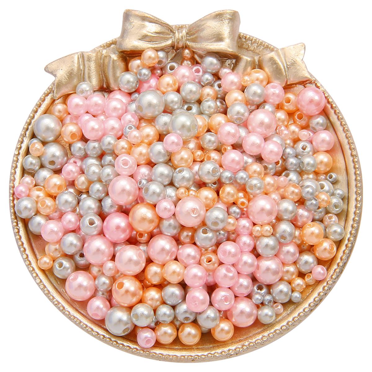 

150 шт. 3-8 мм круглые искусственные бусины из АБС-пластика с прямыми отверстиями для изготовления ювелирных изделий