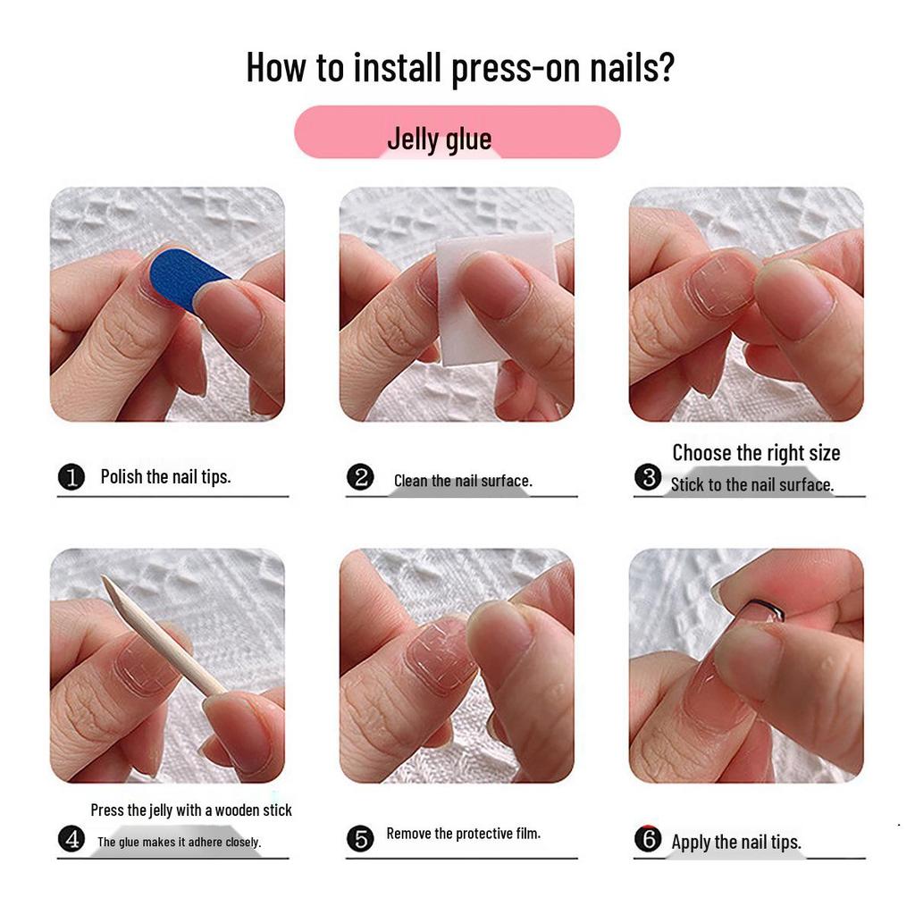 3D Carved Almond Wearable Nails - Handmade Exquisite Summer Nail Art
