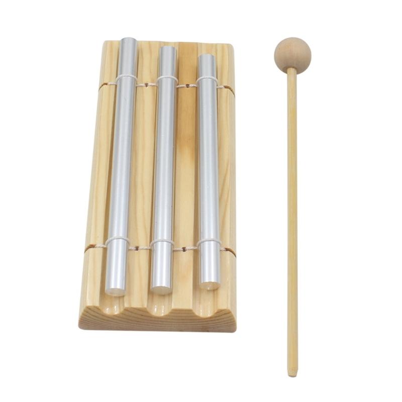 Meditation Trios Chime, Three Tone Solos Percussion Instrument Eastern Energy Chime for Yoga, Meditation & Classroom Use