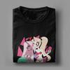Charlie and Vaggie Bikini Hazbins Hotels T-Shirts for Men  Vintage Pure Cotton Tees Round Collar Short Sleeve T Shirts Clothing