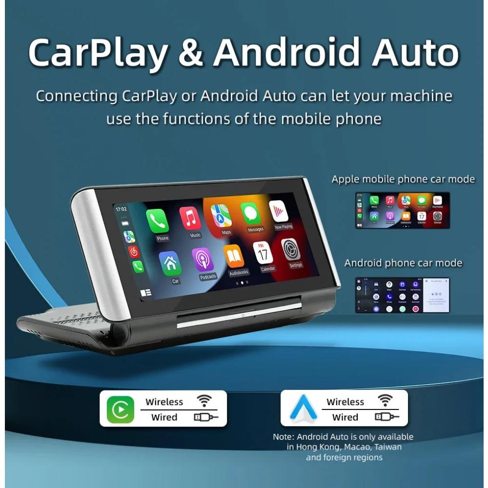 TOYOUSONIC 6.7 inch Car Radio 180° Flip Screen Universal Multimedia Player Carplay Android Auto BT FM MP5 Autoradio Stereo