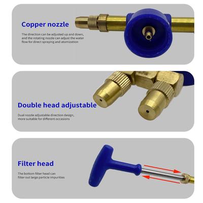 Handheld Bottle Sprayer Garden Manual Sprayer Push Pull Water Sprayer Bottle with Adjustable Copper Nozzle Suitable for