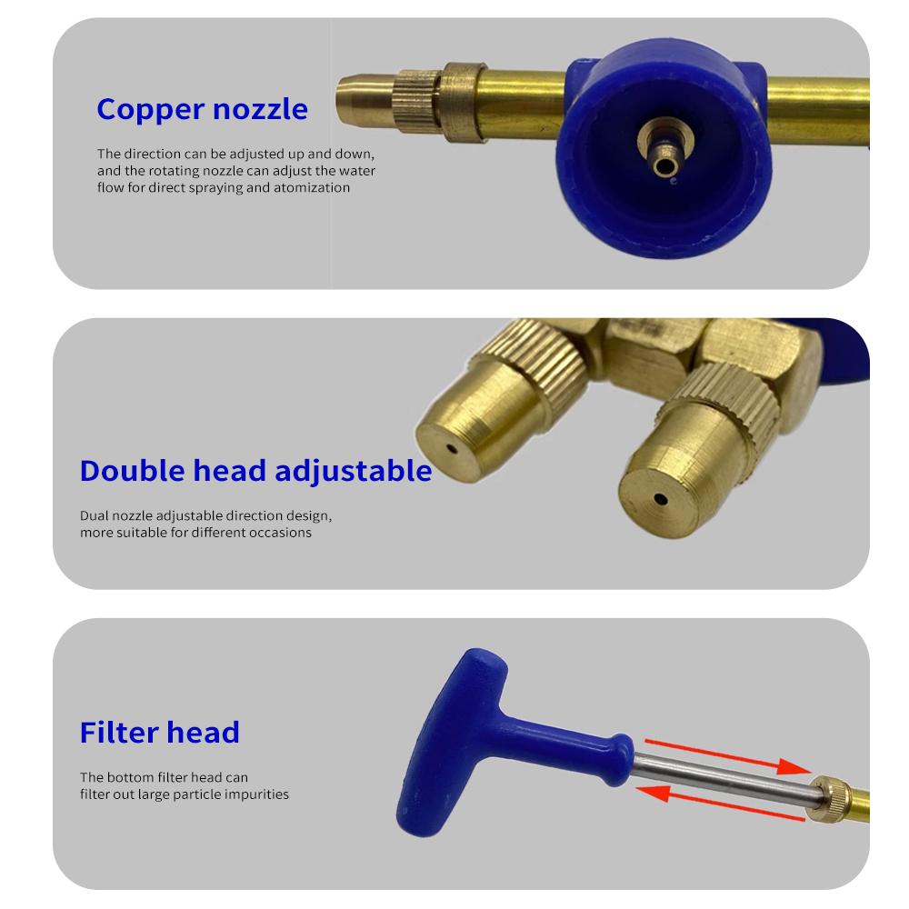 Pulverizador de Garrafa Manual de Jardim Pulverizador Manual Pulverizador de Água Garrafa com Bico de Cobre Ajustável Adequado para