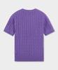 BROOKS BROTHERS [Women'S] Cotton Cable Crew Neck Short Sleeve Sweater (Violet) (Bbwrwb201Atfm)