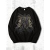 Men'S Casual Sweatshirt with a Gothic Skull Design for Autumn And Winter