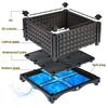 Garden And Balcony Large Veg Planting Box Assembled Reusable Square Flower Grow Pot Home Courtyard Planting Planters Equipment