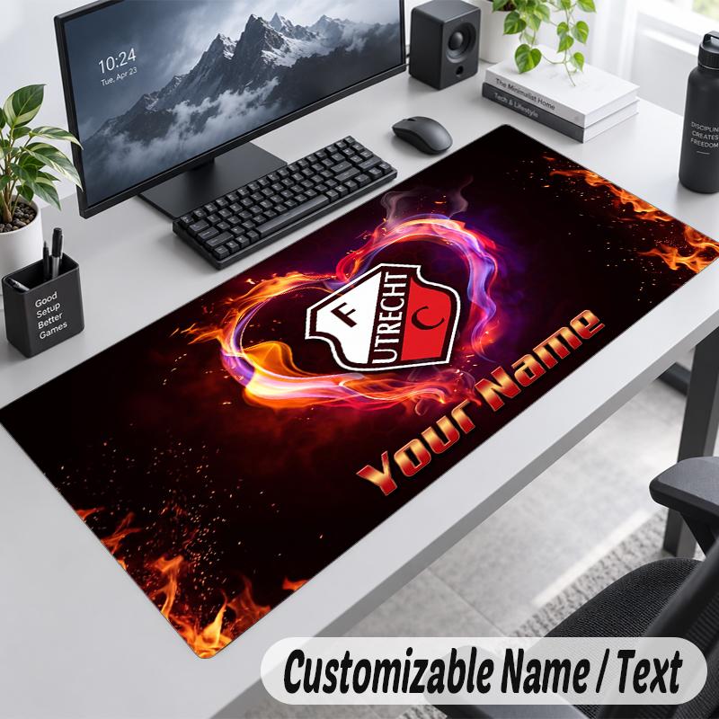 Custom Name Text Mouse Pad FC Utrecht Personalized Desk Pad For Work And Gaming