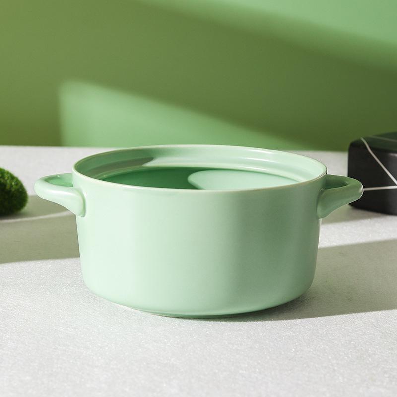 Milk Fufu High-value Panda Instant Noodle Bowl with Lid Cute Student Dormitory Instant Noodle Bowl Binaural Rice Bowl Soup Bowl