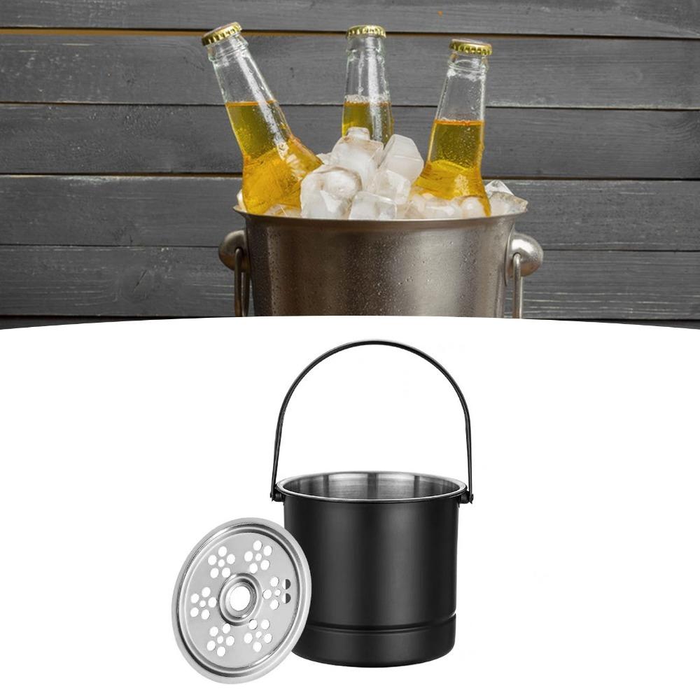 Thickened Ice Container 1.6L Professional Ice Bucket Premium Stainless Steel Ice Bucket Bar