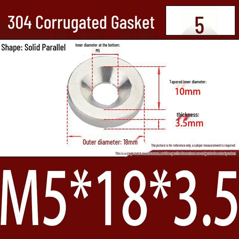 304 Stainless Steel Decorative Conical Fish Eye Washer for M3-M10 Countersunk Holes
