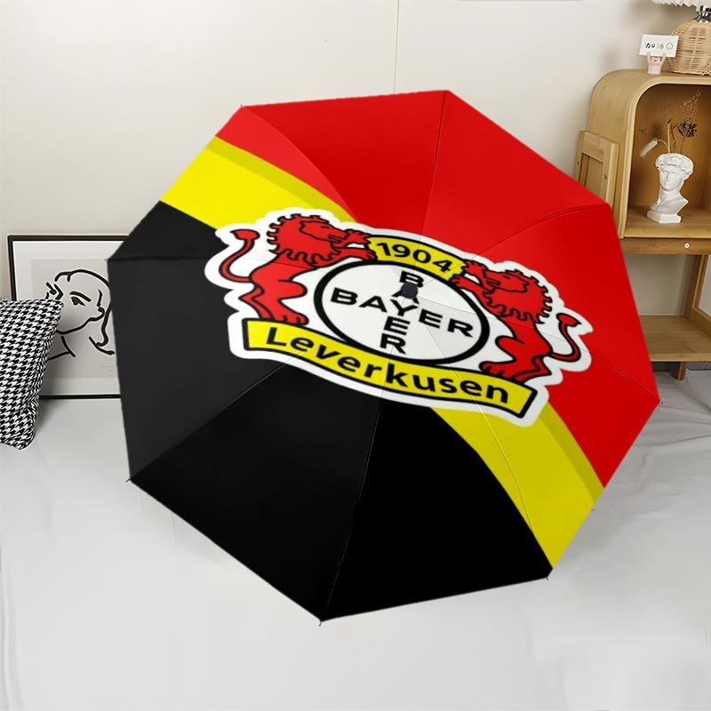 Bayer Leverkusen Theme Automatic Umbrella, Lightweight & Portable, 8 Rib, Perfect for Outdoor Travel, Birthdays, Christmas, Gifts.