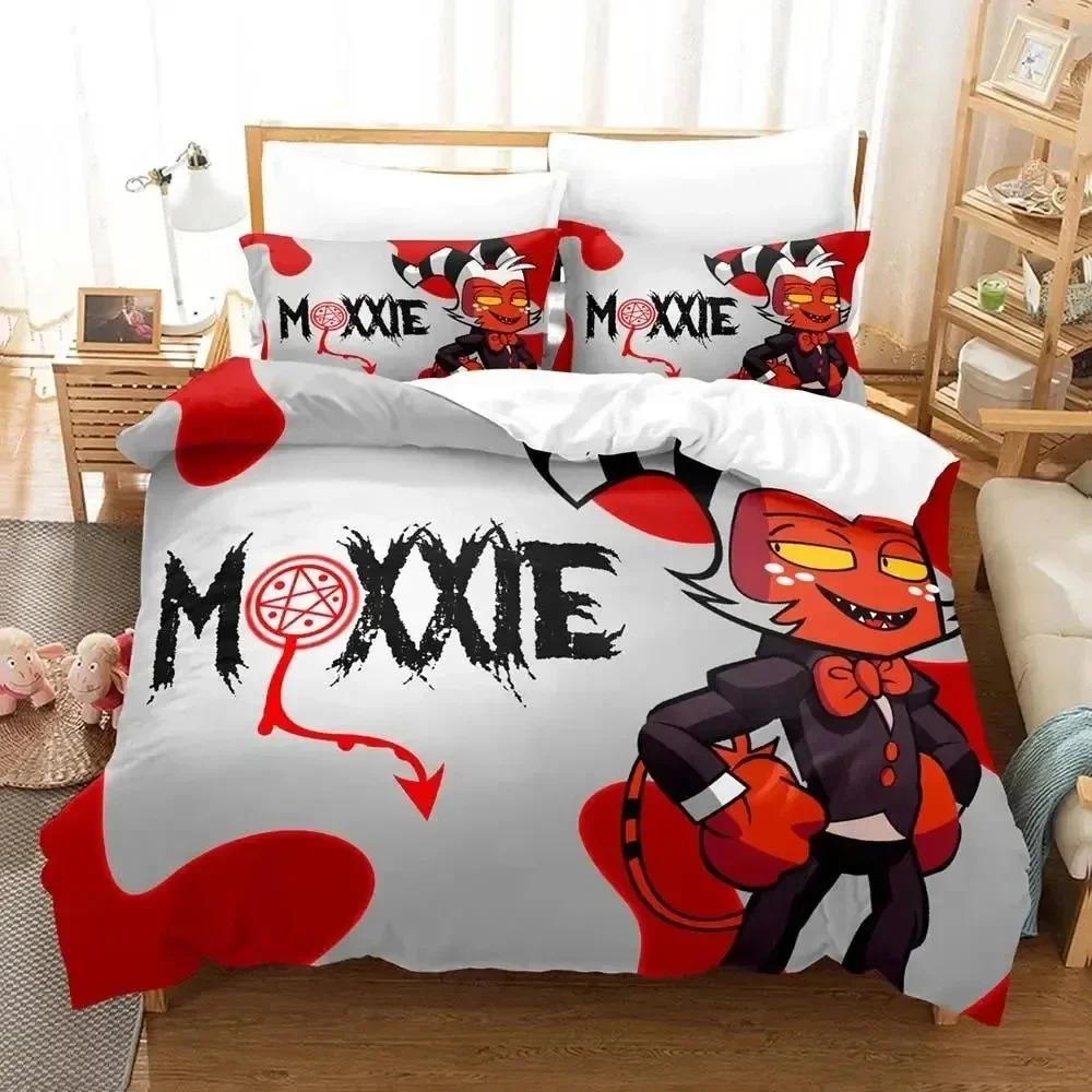 New 3D Print Hazbin Moxxie Hotel Bedding Set Bedroom Soft Modern Bedspreads Comefortable Duvet Cover Quilt Cover And Pillowcase