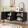Sideboard Storage Cabinet, Modern Buffet with 4 Doors, Adjustable Shelf, Metal Legs, Storage Cabinet Sideboard with Ample Storage Space