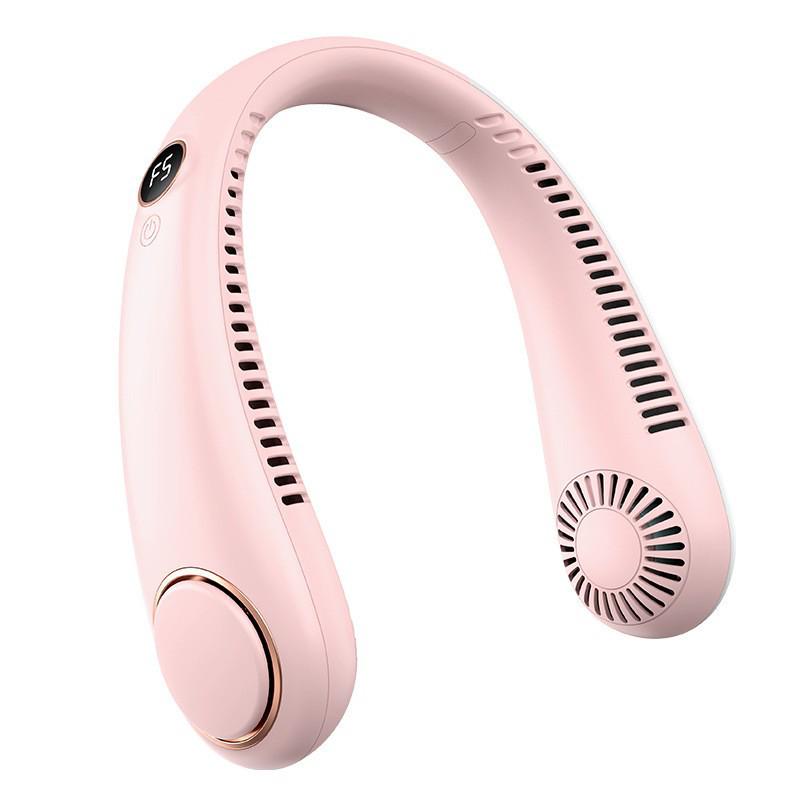 

2026 Bladeless Neck Fan: Fast-Charging, Portable USB Mini Fan for Outdoor Use 22.5*13.9*6.2 cm рожевий