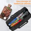 Large Capacity Grill Utensil Storage Bag Portable Foldable Oxford Cloth BBQ Tools Bag with Pockets for Camping and Hiking BBQ