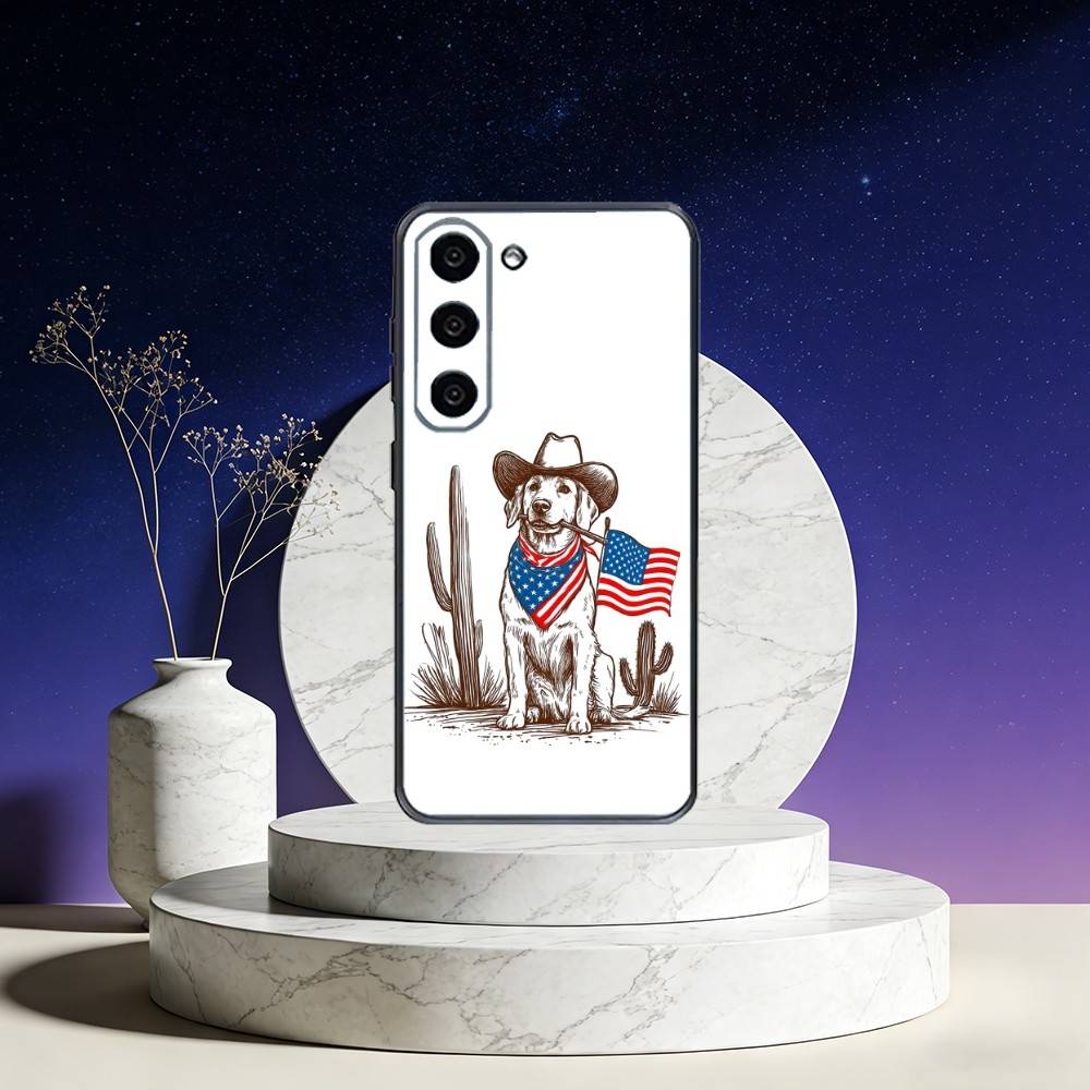 American Flag Phone Case Phone Case For Samsung Galaxy A73,A72,A71,A70,A53,A52,A51,Others Soft Black Cover