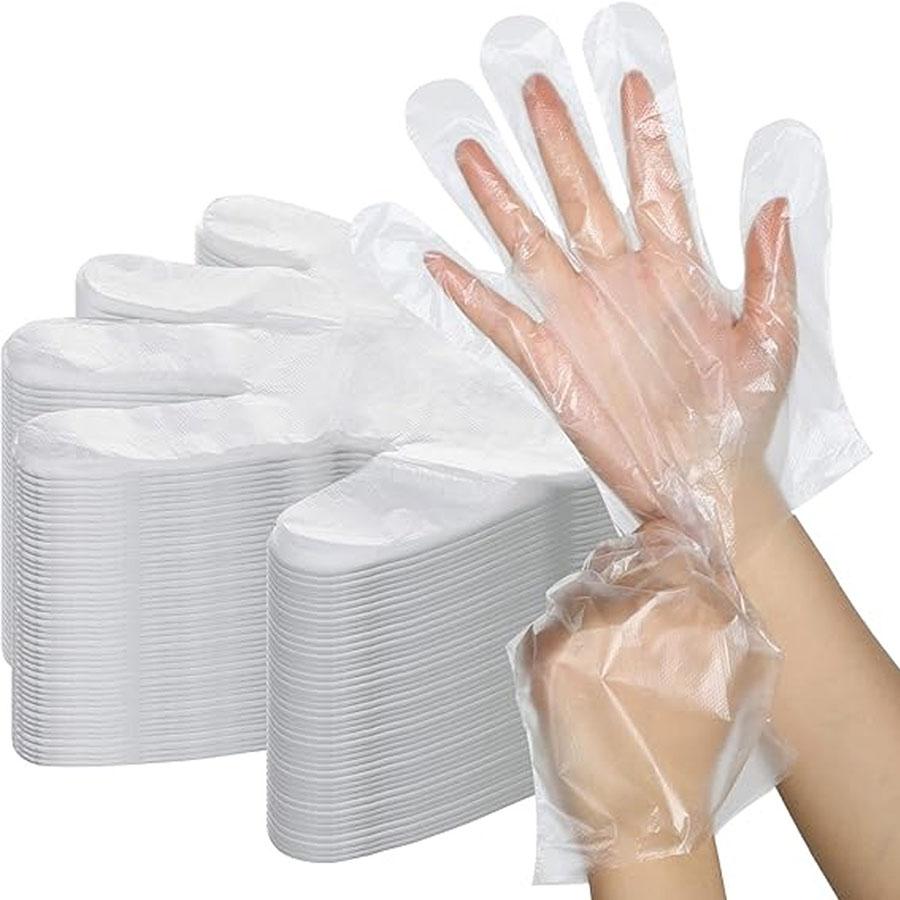 100/200pcs Disposable Transparent Thickened Plastic Gloves for Cooking Food Handling Hair Dyeing Restaurant Kitchen Supplies