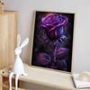 New Arrival 5D DIY Full Circle Diamond Painting "Purple Rose" Embroidery Cross Stitch Home Decor Gift