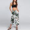 Damen Sommer Hohe Taille Bedruckte Freizeit-Sportbekleidung Lässige Cropped-Hose Weite Hose