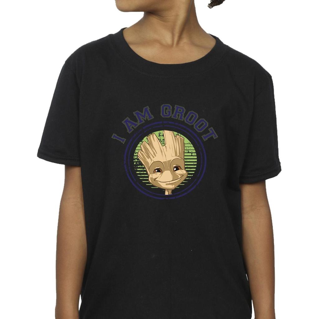 Guardians Of The Galaxy Girls Groot Varsity Cotton T-Shirt
